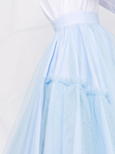 ALEXANDER MCQUEEN TULLE PLEATED A-LINE SKIRT 