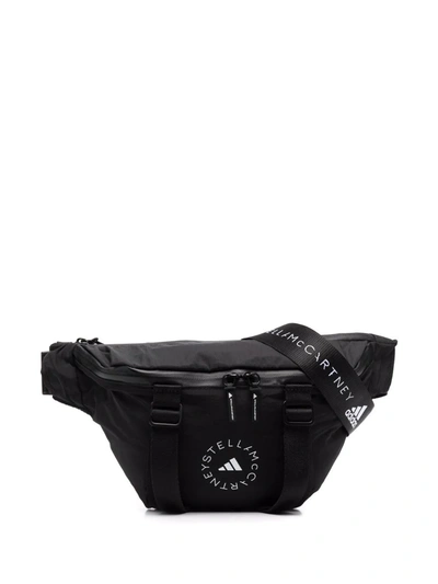 Shop Adidas By Stella Mccartney Logo-print Belt Bag In Schwarz