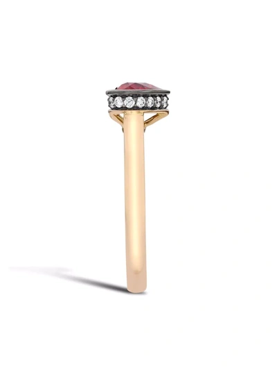 Shop Pragnell 18kt Rose Gold And Black Silver Legacy Heart Ruby Ring In Pink