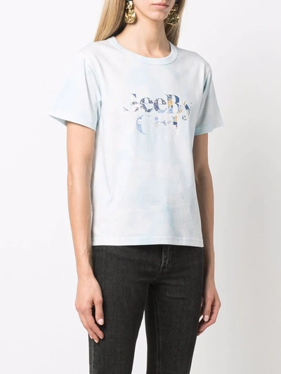 Shop See By Chloé Logo-print T--shirt In Blau