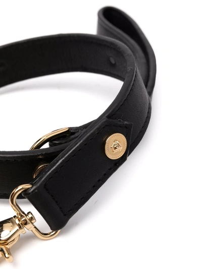 Shop Versace Large Icon Pet Leash In Schwarz