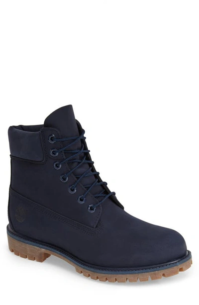 Shop Timberland 6-inch Premium Waterproof Boot In Navy Monochrome