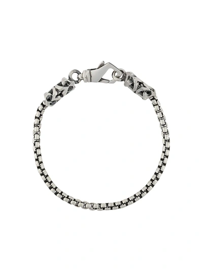 Shop Emanuele Bicocchi Tubular Chain Bracelet In Silver