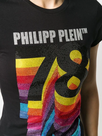 Shop Philipp Plein Embellished 78 Print T-shirt In Black