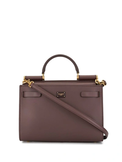 Shop Dolce & Gabbana Medium Sicily 62 Shoulder Bag In Purple