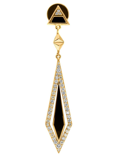 Shop Alessa 18kt Yellow Gold Diamond Arrow Drop Earrings