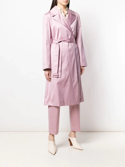 THEORY BELTED DUSTER COAT - 粉色