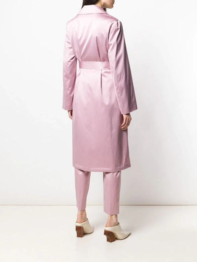 THEORY BELTED DUSTER COAT - 粉色