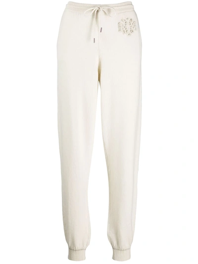 Shop Barrie Cashmere Joggers In White