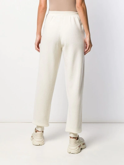 Shop Barrie Cashmere Joggers In White