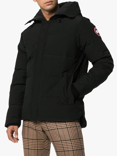 Shop Canada Goose Macmillan Quilted Shell Hooded Down Parka In Black