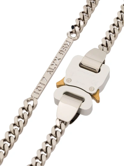 Shop Alyx Buckled Chain-link Necklace In Silver