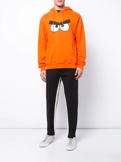 Mostly Heard Rarely Seen 8-bit Angry Print Hoodie In Yellow