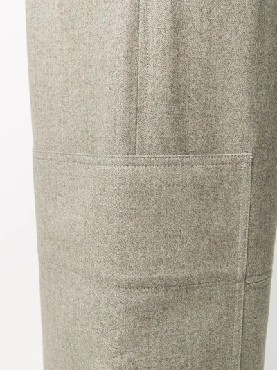 Shop Stella Mccartney Wide-leg Cropped Trousers In Grey