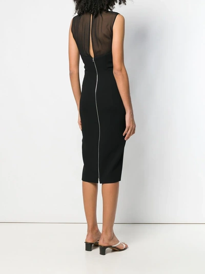 Shop Victoria Beckham Sleeveless Fitted Pencil Dress In Black