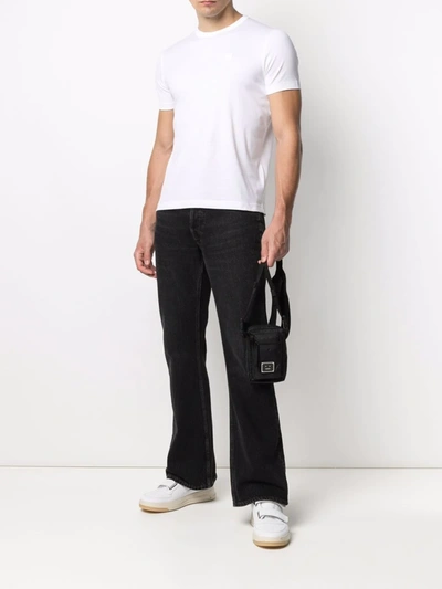 Acne Studios Cylea Cropped Embossed Cotton-jersey T-shirt In White