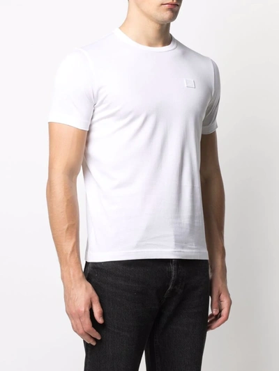 Shop Acne Studios Face-patch Cotton T-shirt In White