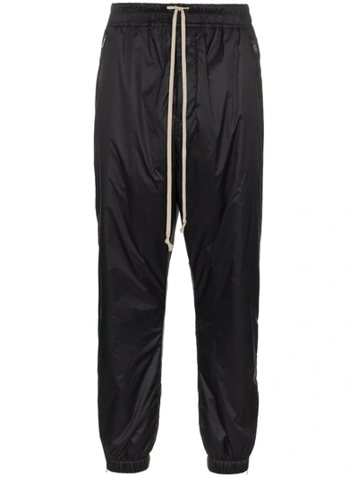 Shop Rick Owens Drawstring Nylon Track Pants In Black