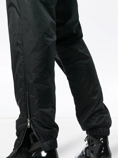 Shop Rick Owens Drawstring Nylon Track Pants In Black