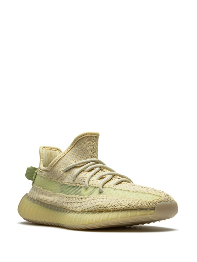 Shop Adidas Originals Yeezy Boost 350 V2 "flax" Sneakers In Neutrals