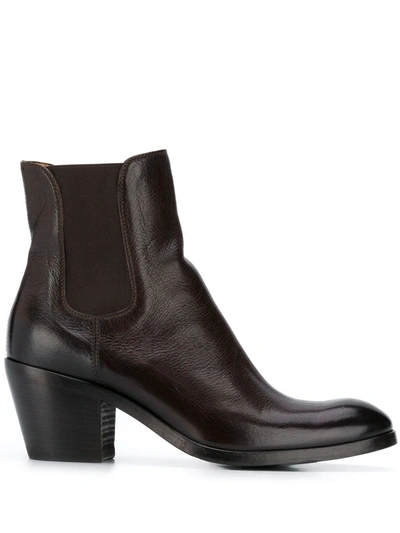 Shop Alberto Fasciani Low-heel Ankle Boots In Brown