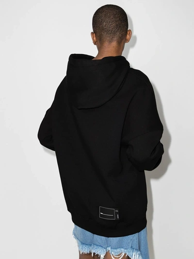 Shop We11 Done Logo Embroidered Hoodie In Black