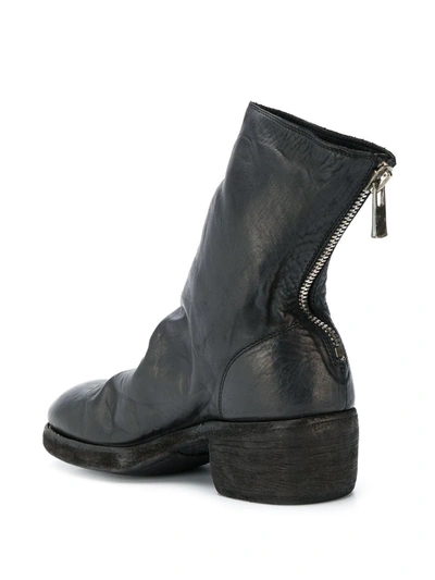 Shop Guidi Worn Effect Boots In Black