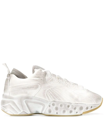 Shop Acne Studios Rockaway Tumbled Sneakers In White