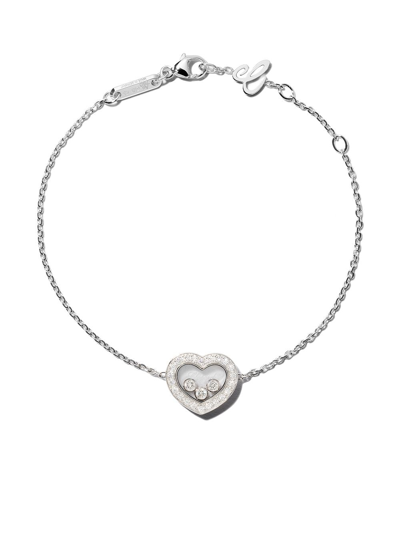 Chopard 18kt White Gold Happy Diamonds Icons Bracelet In White Gold