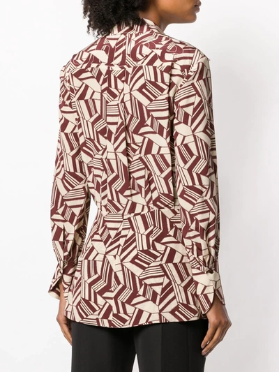Shop Chloé Printed Blouse In Brown