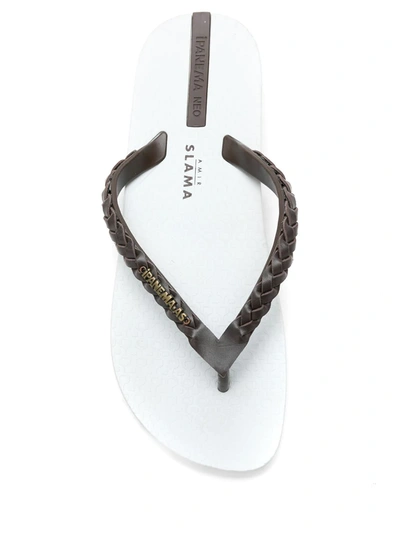 Amir Slama Confortável Flip Flops In White