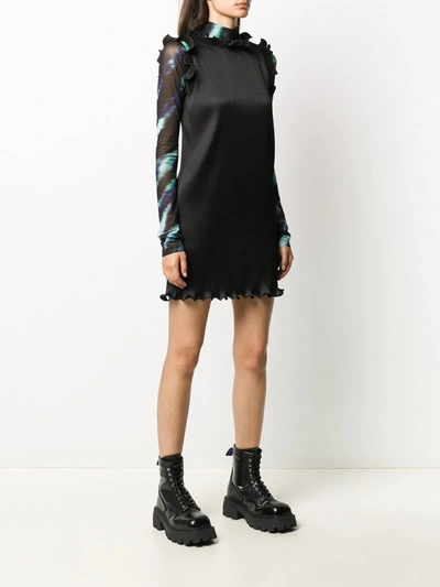 Shop Marc Jacobs The Pleated Mini Dress In Black