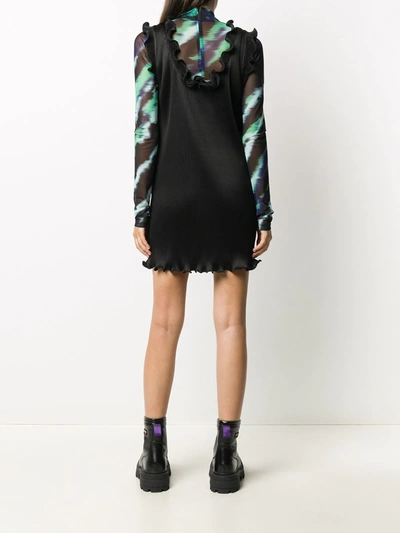 Shop Marc Jacobs The Pleated Mini Dress In Black