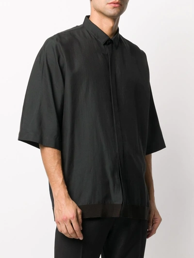 Shop Haider Ackermann Concealed-button Short-sleeve Shirt In Black