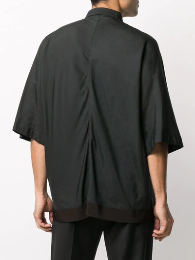 Shop Haider Ackermann Concealed-button Short-sleeve Shirt In Black