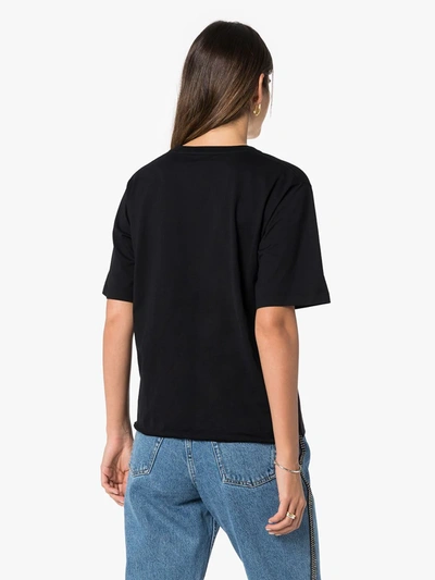 Shop Saint Laurent Logo Print T-shirt In Black