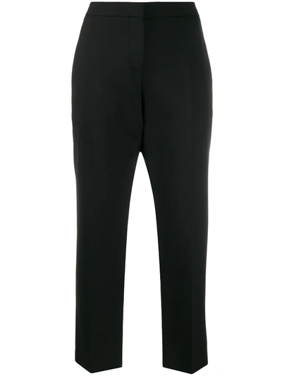 Shop Alexander Mcqueen Cropped Trousers In Black