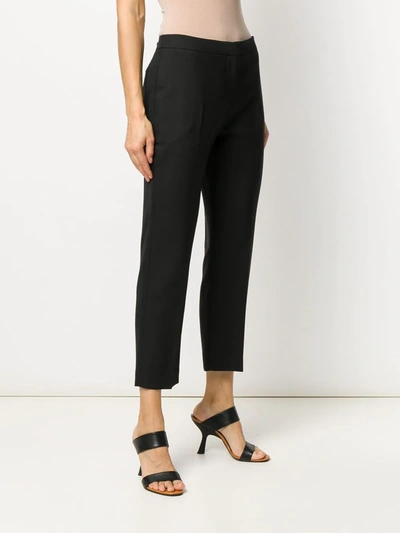 Shop Alexander Mcqueen Cropped Trousers In Black