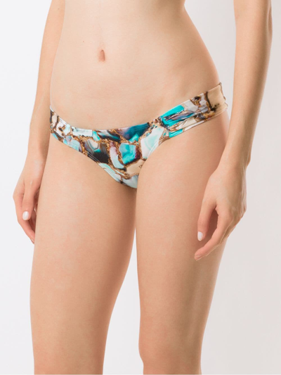 Shop Lygia & Nanny Calça Ritz Estampada Bikini Bottoms In Blue