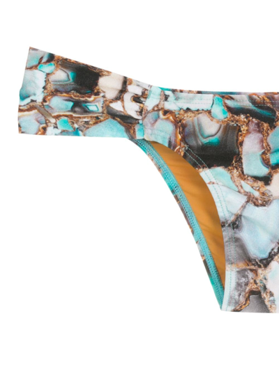 Shop Lygia & Nanny Calça Ritz Estampada Bikini Bottoms In Blue