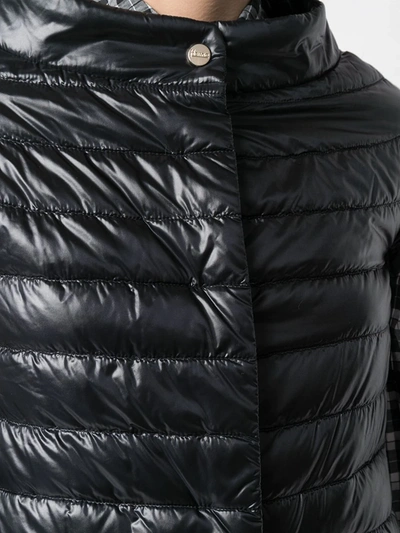 Shop Herno Greta Padded Short-sleeved Jacket In Black