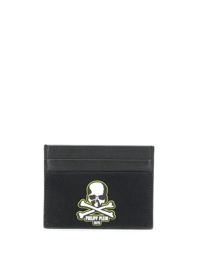 Shop Philipp Plein Skull Patch Cardholder In Black