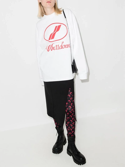 Shop We11 Done Logo Print Sweatshirt In White