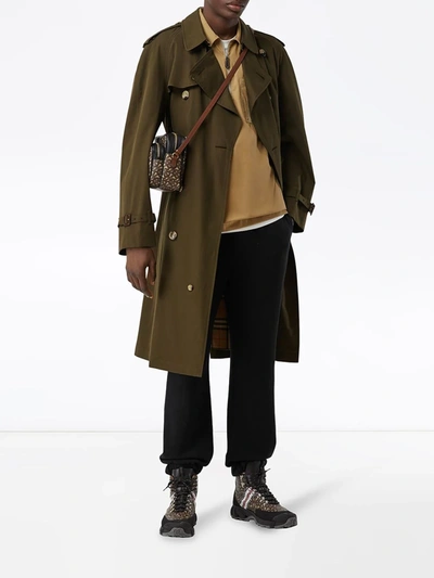 Shop Burberry The Westminster Heritage Trench Coat In Green