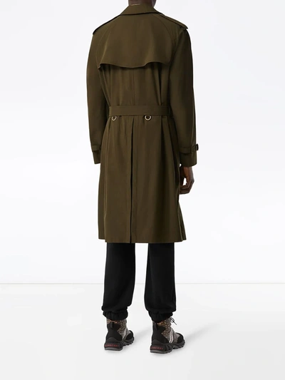 Shop Burberry The Westminster Heritage Trench Coat In Green