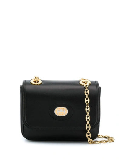 Shop Gucci Logo Mini Bag In Black