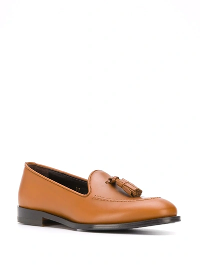 Shop Scarosso Sienna Tassel Loafers In Brown