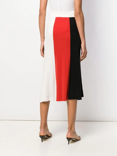 Cashmere In Love Colour Block Knitted Skirt In Black