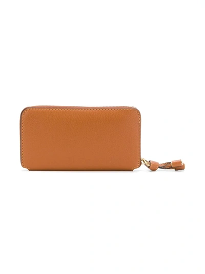 Shop Chloé Marcie Long Wallet In Brown