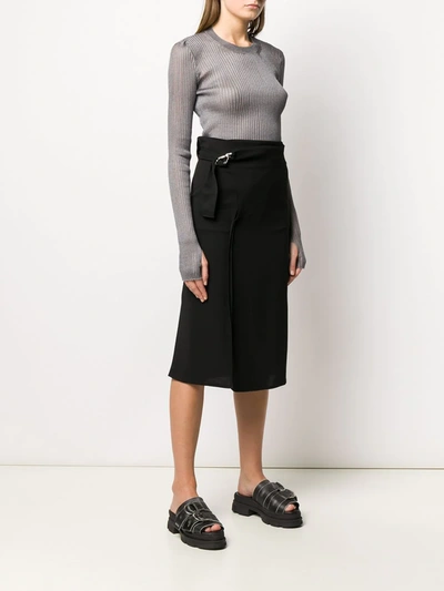 Shop Alyx Wrap Around Pencil Skirt In Black